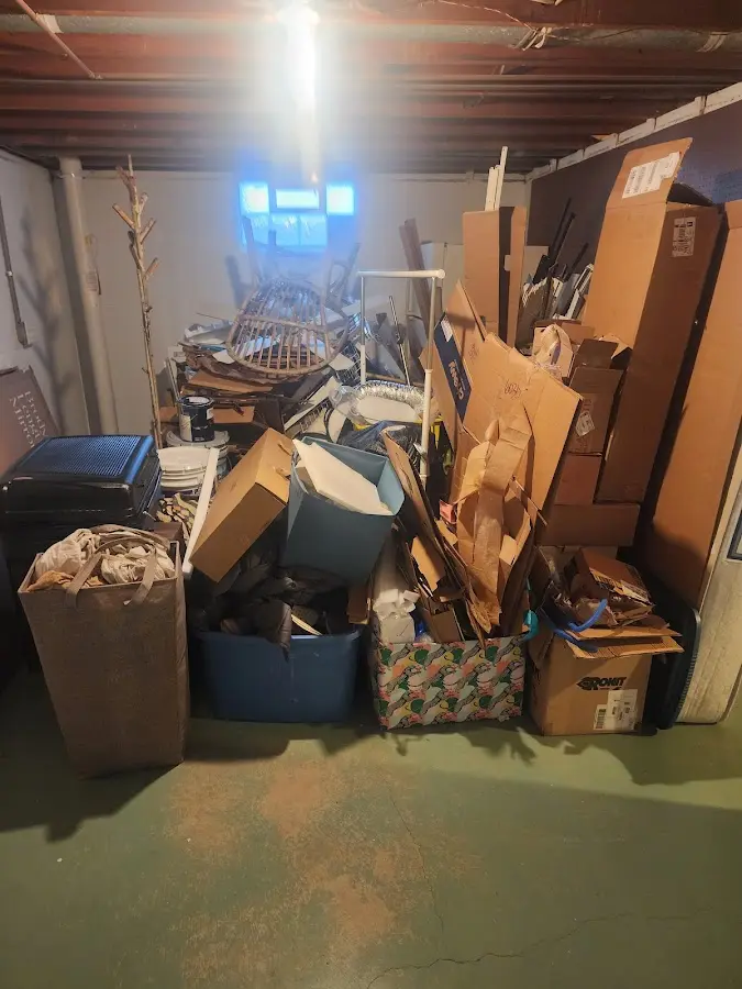 Roll-off dumpster container at job site for Roll Off Dumpster Rental in Winchester